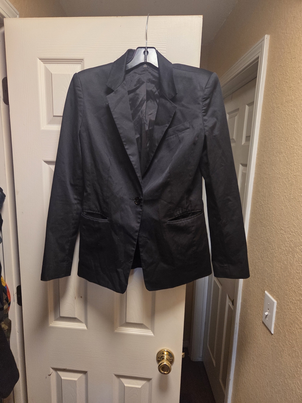 Express Black Single-Button Blazer